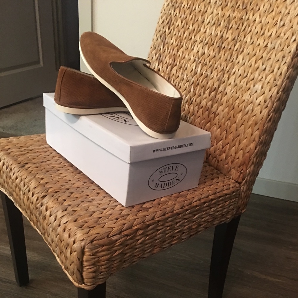 Steve Madden Arrow Perforated Slip On Loafer Shoes